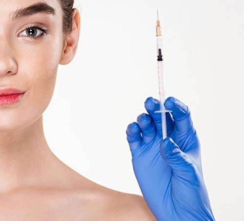 VENSALUD - Guantes de nitrilo Desechables. Sin Polvo. Caja de 100 Guantes. Color: Azul Cobalto. Talla: (L)