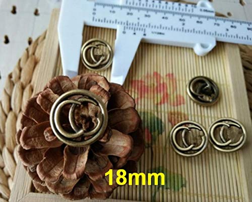 Venta al por mayor 10 piezas Nuevos botones de camisa de chaqueta de bronce de metal de alto grado Abrigo de suéter Botón de abrigo 1.8cm 18mm Envío gratis, NO8 tamaño 15mm