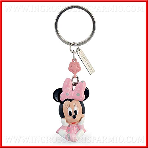 Venta AL por mayor y ahorro de llavero con Colgante Minnie, Firma Disney, DE Resina de color rosa con Gran Lazo pensierini bomboneras nacimiento Cumpleaños niña