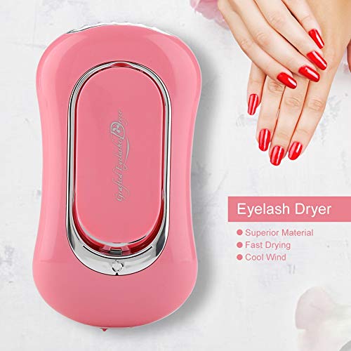 Ventilador de pestañas, secador de pestañas, multifunción para maquillador casero(Red)