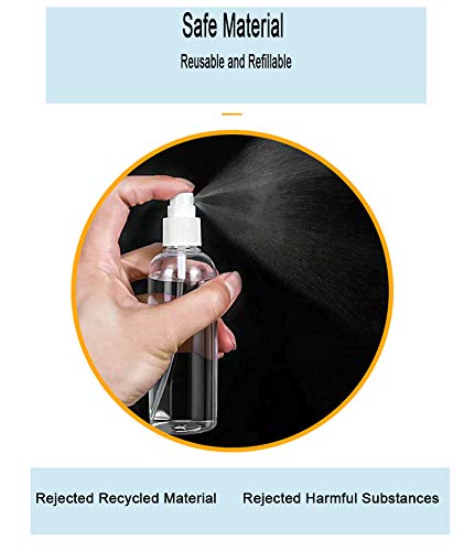 Veperain 50ml Transparente Botella de Spray Plástico, Botellas de Pulverización de Plástico con Atomizador para Maquillaje, Perfume, Prueba, de Viaje(Juego de 5)