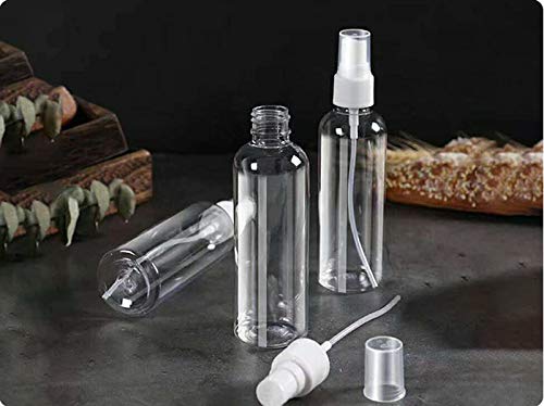 Veperain 50ml Transparente Botella de Spray Plástico, Botellas de Pulverización de Plástico con Atomizador para Maquillaje, Perfume, Prueba, de Viaje(Juego de 5)