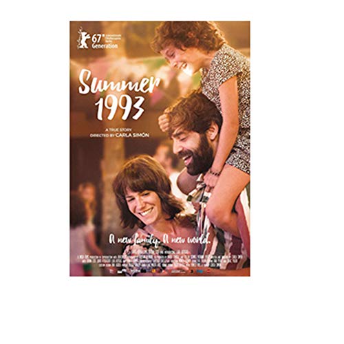 Verano 1993 2018 póster decorativo de película póster clásico de pintura en lienzo para sala de estar decoración del hogar regalo-50x70 cm sin marco