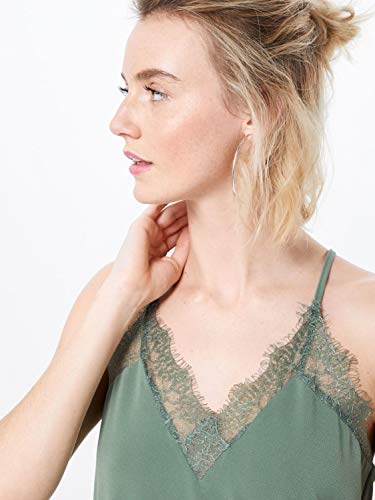 Vero Moda VMMILLA S/L Lace Top Color Camiseta sin Mangas, Laurel Wreath, M para Mujer