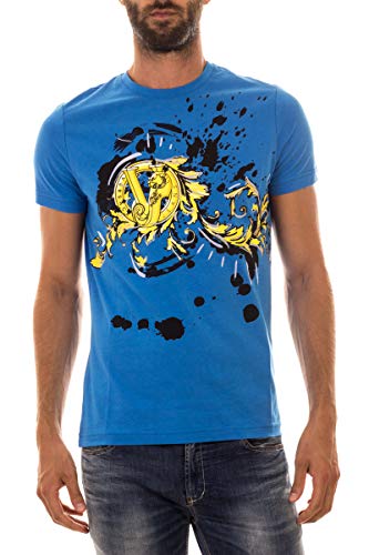 Versace Jeans - Camiseta Hombre B3GOA780 Blue Jersey COT Mars L
