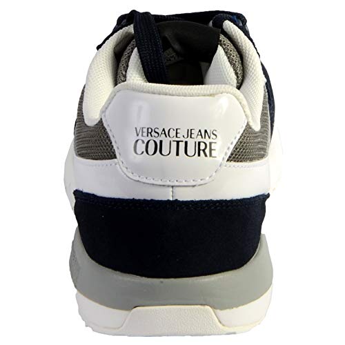 Versace Jeans Couture Eovvbsr2 Zapatillas Moda Hombres Azul/Gris/Blanco - 44 - Zapatillas Bajas Shoes