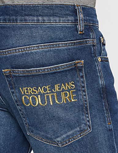 VERSACE JEANS COUTURE Man Trouser Vaqueros Skinny, Azul (Indigo 904), 42 (Talla del Fabricante: 30) para Hombre
