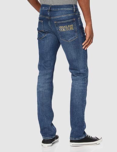 VERSACE JEANS COUTURE Man Trouser Vaqueros Skinny, Azul (Indigo 904), 42 (Talla del Fabricante: 30) para Hombre