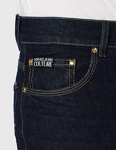 VERSACE JEANS COUTURE Man Trouser Vaqueros Slim, Azul (Doppio Indaco 912), 42 (Talla del Fabricante: 31) para Hombre