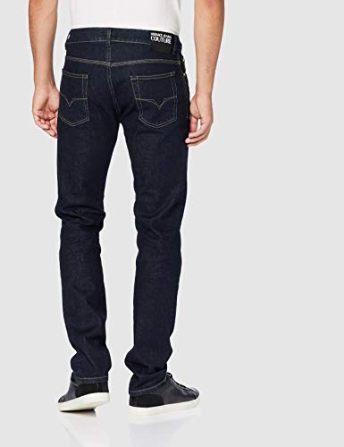 VERSACE JEANS COUTURE Man Trouser Vaqueros Slim, Azul (Doppio Indaco 912), 42 (Talla del Fabricante: 31) para Hombre