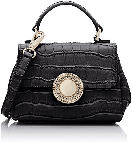 Versace Jeans Mujer EE1VRBBO7_E70049 Bolso de mano Negro Size: 8.5x12.5x16.5 cm (W x H x L)