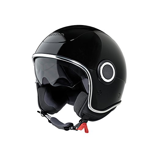 Vespa VJ1 - Casco para moto, color negro