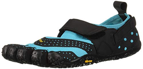 Vibram Fivefingers V-Aqua, Zapatillas Impermeables para Mujer, Azul (Black/Light Blue Black/Light Blue), 38 EU