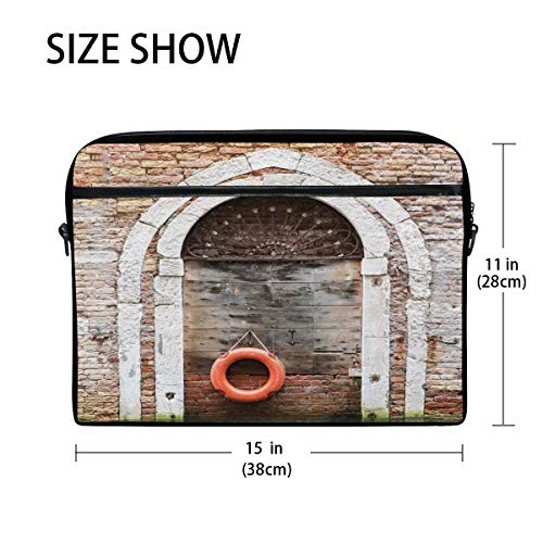 VICAFUCI Nuevo Bolso para portátil de 15-15.4 Pulgadas,Impresión histórica Italiana de la Puerta de Venecia