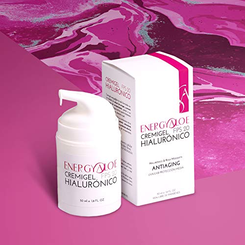 VICORVA CREMIGEL HIALURÓNICO FPS 20 | Antiage Facial con Ácido Hialurónico, Rosa Mosqueta y Jalea Real | Para pieles mixtas y grasas | Protección Solar UVA/UVB Media | 50ml