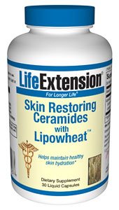 Vida extensión piel la restauración de Ceramidas W/lipowheat, 30 Cápsulas de líquido