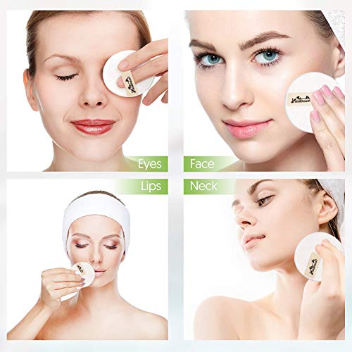 Viedouce Discos Desmaquillantes,Almohadillas Desmaquillantes Reutilizables,100% Algodón de Bambú Orgánico,Almohadilla Desmaquillante Facial con Bolsa de Lavado,Aptos para Todo Tipo de Pieles (12pcs)