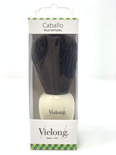 Vielong Brocha De Afeitar De Caballo Negro. Modelo Vintage Comte Con Mando De Resina Marfil. Diámetro 24Mm. 70 g