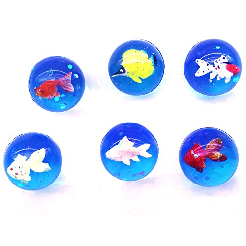 Vientiane Bouncy Bolas de Goma, 8 Piezas Bouncy Balls de Goma con Patrones de Animales Marinos, Bouncing Ball para Niños, Bouncing Ball Party Bag Fillers para Niños(Estilo Aleatorio)