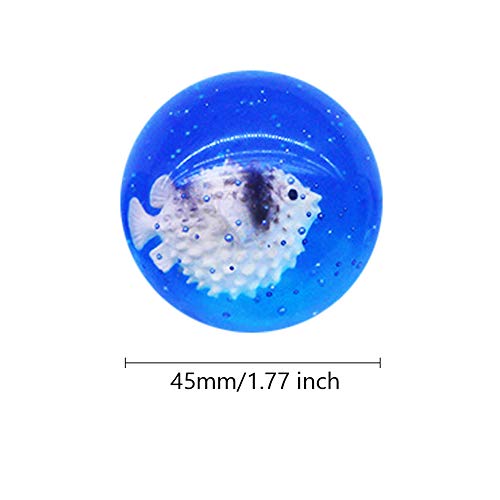 Vientiane Bouncy Bolas de Goma, 8 Piezas Bouncy Balls de Goma con Patrones de Animales Marinos, Bouncing Ball para Niños, Bouncing Ball Party Bag Fillers para Niños(Estilo Aleatorio)