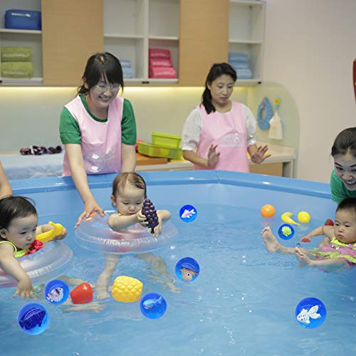 Vientiane Bouncy Bolas de Goma, 8 Piezas Bouncy Balls de Goma con Patrones de Animales Marinos, Bouncing Ball para Niños, Bouncing Ball Party Bag Fillers para Niños(Estilo Aleatorio)