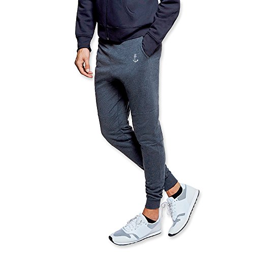 VIENTO After Ride Pantalones Jogger para Hombre (Azul Marino, L)