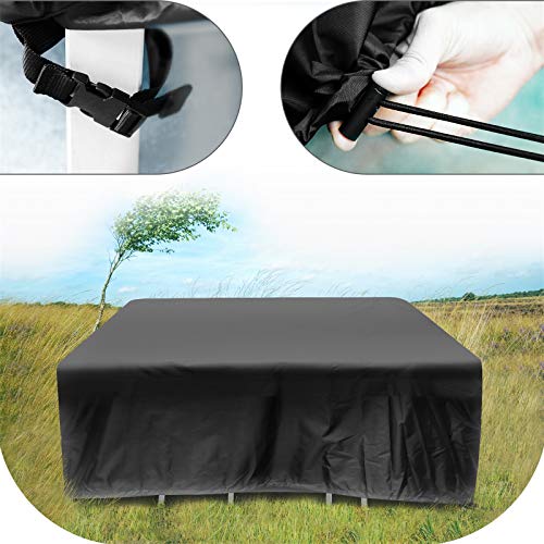 Viewee Funda para Muebles de Jardín, 200x160x70cm, Tela Oxford Revestimiento de PU, Cubierta de Exterior Funda Protectorar Impermeable, Anti-UV a Prueba de Viento, Lluvia y Nieve