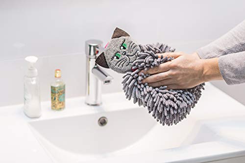 VIGAR Felix Secamanos Microfibra para Cocina, Gris, Dimensiones: 7 x 22 x 28 cm