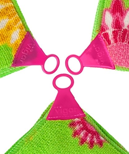 VIGAR Flower Power Bayeta para Limpieza de Cocina, Material: Microfibra, Multicolor, 3 Unidades