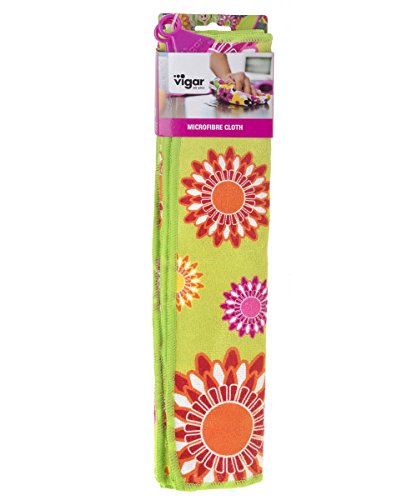 VIGAR Flower Power Bayeta para Limpieza de Cocina, Material: Microfibra, Multicolor, 3 Unidades
