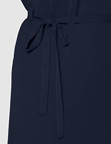 Vila Clothes Vijahula S/s Belt Dress/su Vestido, Navy Blazer, 36 para Mujer
