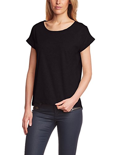Vila VIDREAMERS PURE T-SHIRT - Camiseta Mujer, Negro, 36 (Talla del fabricante: S)