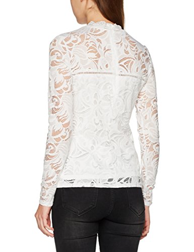 Vila Vistasia L/S Lace Top-Noos, Camisa Manga Larga para Mujer, Blanco (Cloud Dancer Cloud Dancer), 42 (Talla del fabricante: X-Large)