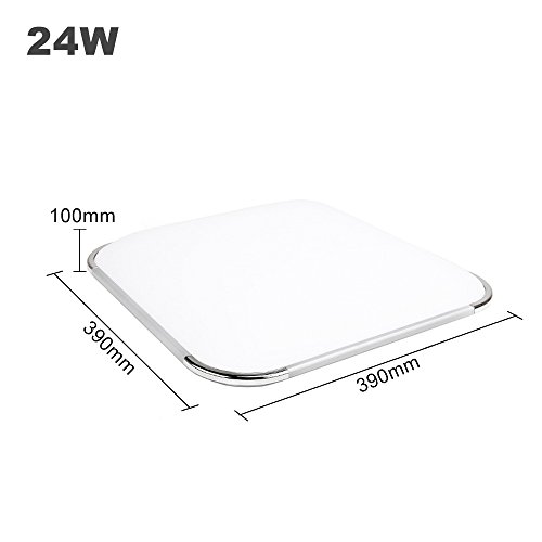 VINGO 24W lámpara Techo RGB Regulable Resistente al Agua lámpara de Techo Moderna LED luz de Techo Dormitorio Cocina Sala de Estar Comedor lámparas