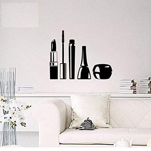 Vinilo Wall Decal Beauty Cosmetics Sticker Girl Home Decor Salon Art Home Decor Simple Bodegón 57x45cm