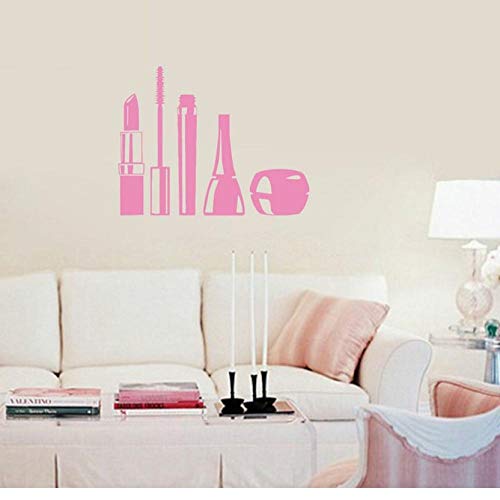 Vinilo Wall Decal Beauty Cosmetics Sticker Girl Home Decor Salon Art Home Decor Simple Bodegón 57x45cm
