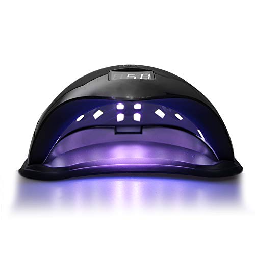 Vinteky® 48W Secador de uñas Lámpara LED Manicura Lámpara solar de uñas LED de Infrarrojos Sensores UV Máquina de la Terapia de Luz Apto para uñas de manos y pies (Negro)