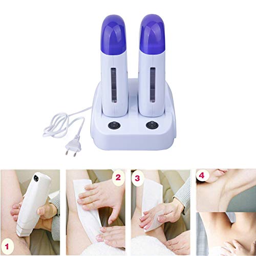 Vinteky Roll-On Calentador de Cera Fundidor Electrico Depiladora Easy Wax Depilación Para Bellaza,Regalo para Mujeres