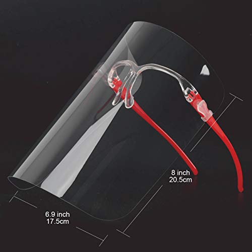 Visera Protectora con 12 Fundas Antivaho Reemplazables y 6 Gafas Reutilizables, Tanto Hombres como Mujeres Pueden Proteger los Ojos y la Cara(Multicolor)