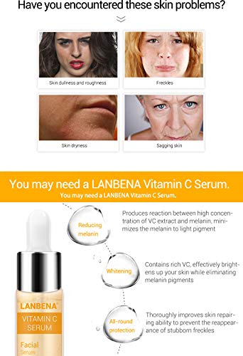 Vitamina C Essence Serum, Cuidado facial líquido Argirelina ácido hialurónico hidratante antienvejecimiento 15 ml