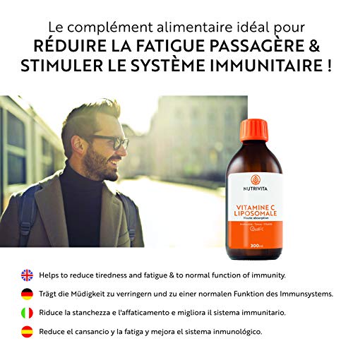 Vitamina C Liposomal | Dosificación Potente y Máxima Absorción | Formulado con Vitamina C Quali®-C | Fabricado en el Reino Unido | Botella de 300 ml | Nutrivita