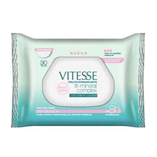 VITESSE Toallitas Desmaqui.P.Sensible 30U TOALL.DESM.P/S UND, Multicolor, 30 Unidades