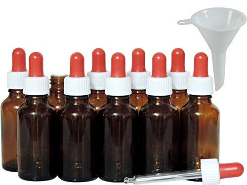 Viva-Haushaltswaren – 10 frascos cuentagotas de Vidrio, para Farmacia, Color marrón, Vidrio, marrón, 30 ml
