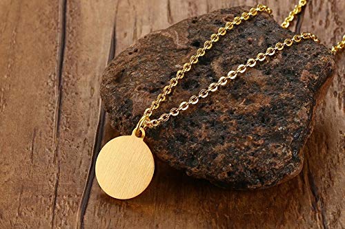 VNOX Horus Collar Colgante Redondo Acero Inoxidable Antiguo Egipto Colgante Mal de Ojo El Ojo de Horus Mujer Cadena Joyas con Monedas,50cm,Oro,Plata.