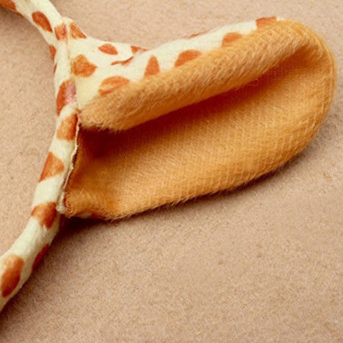 Vococal - Kit de 4 Piezas Diadema de Halloween Disfraz,con Diadema,Corbata,Cola,Guantes,para Cosplay/Halloween/Fiesta de maquillaje,Estilo Jirafa (Niño)