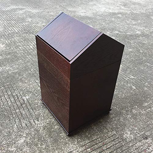 Vocs Oscilación de madera nuevo chino cubierta del bote de basura basura grande de la antigüedad Can limpieza sanitaria bote de basura del Ministerio del Interior del dormitorio del hotel tirón antico