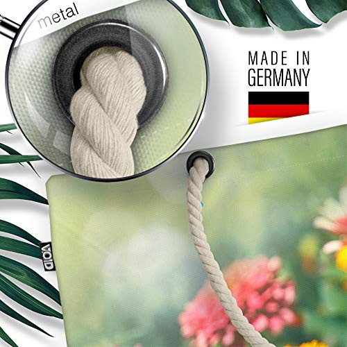 VOID Flores de Zinnias Bolsa de Playa 58x38x16cm 23L Shopper Bolsa de Viaje Compras Beach Bag Bolso