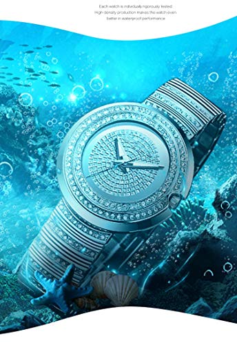 Voigoo Las Mujeres Minimalista de Cuarzo analógico Reloj señoras de los Relojes a Prueba de Agua Banda de Oro Elegante Diamante cristalino Reloj Mujer