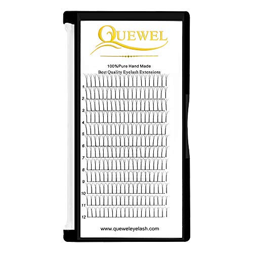 Volumen Extensiones de pestañas Espesor 3D 0.10 C Longitud de rizo 11 mm Ventiladores prefabricados Lash Long Stem Cluster Lashes para salón