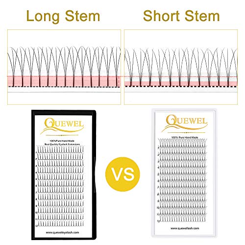 Volumen Extensiones de pestañas Espesor 3D 0.10 C Longitud de rizo 11 mm Ventiladores prefabricados Lash Long Stem Cluster Lashes para salón